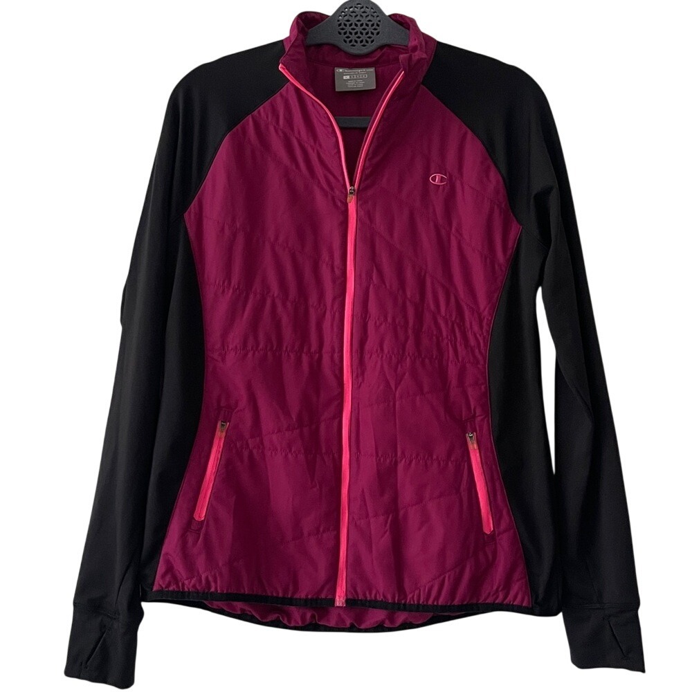 Champion Women's Double Dry Black Magenta Jacket Large‎